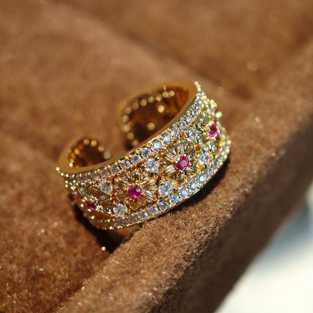 Винтажное матовое кольцо класса люкс рубиново-пурпурного цвета с бриллиантами и эмалью, кольцо на указательный палец, для ношения в несколько рядов, ветер, премиальные универсальные аксессуары