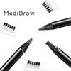Карандаш для перманентного макияжа бровей MediBrow, водостойкий, для дизайна бровей, макияж, долговечный, самоперманентный [Светло-черный]