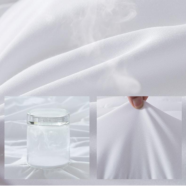 Новый однотонный наматрасник для кровати, 99% водонепроницаемый защитный чехол для матраса, простыня, разделенное водяным постельным бельем, с эластичным мульти-размером