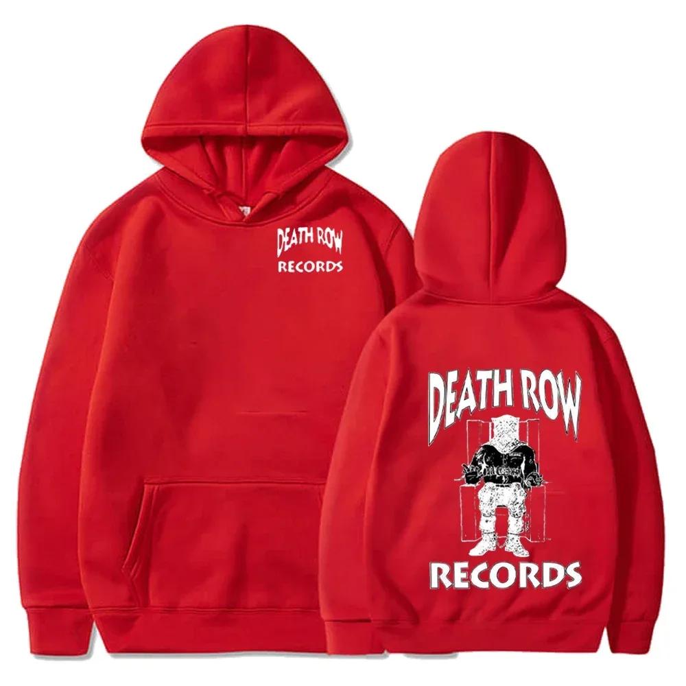 Толстовки Death Row Records, весенне-осенние флисовые толстовки с капюшоном, модные мужские и женские свободные толстовки с капюшоном в стиле хип-хоп и стритвеар.