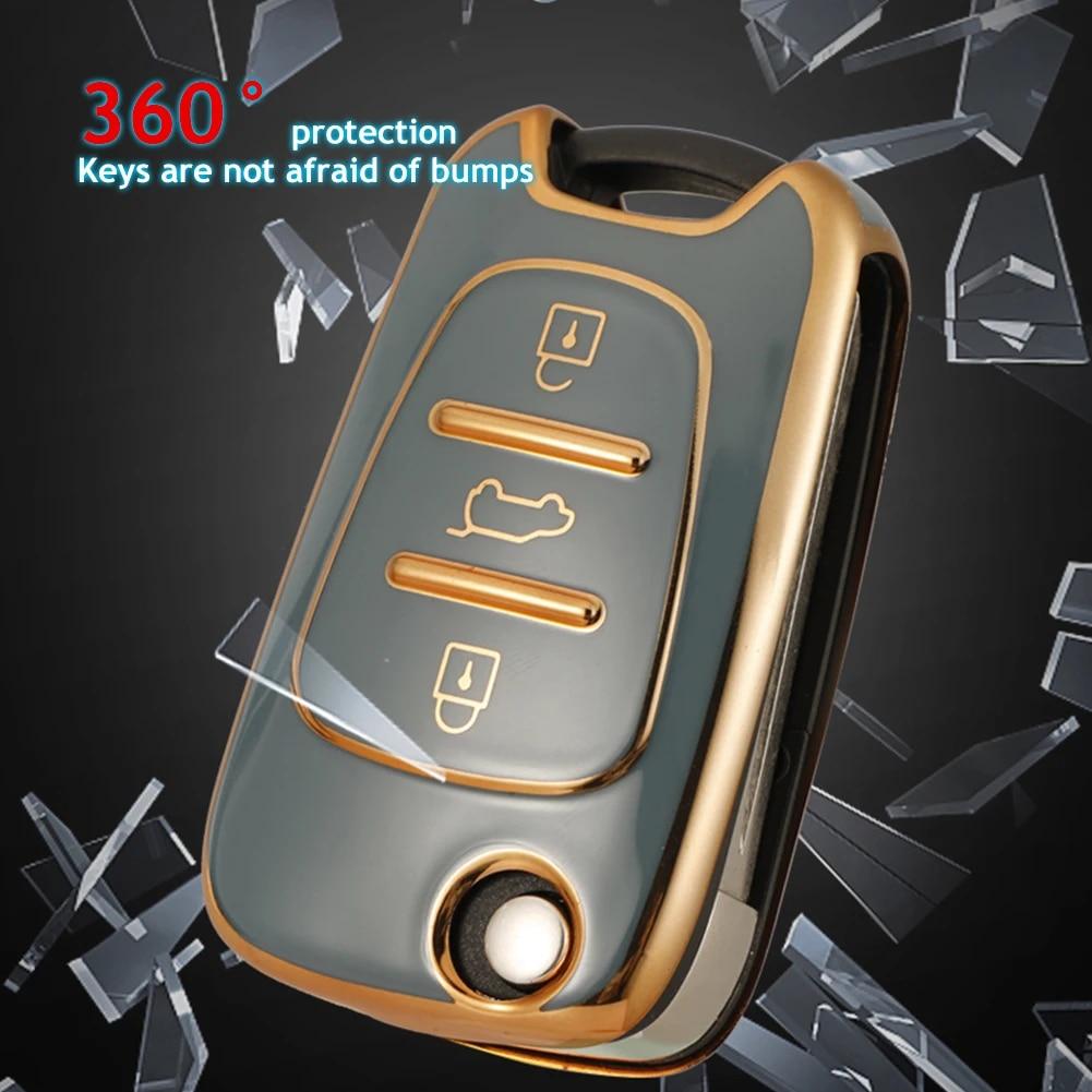 New TPU Car Key Case For Hyundai I20 I30 Elantra Azera Veracruz Veloster Kia Rio K7 K5 Sportage Sorento Flip Remote Cover