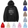 Unisex Fashion Casual Long Sleeved Round Neck Loose Plush Pullover With Rope Hoodie