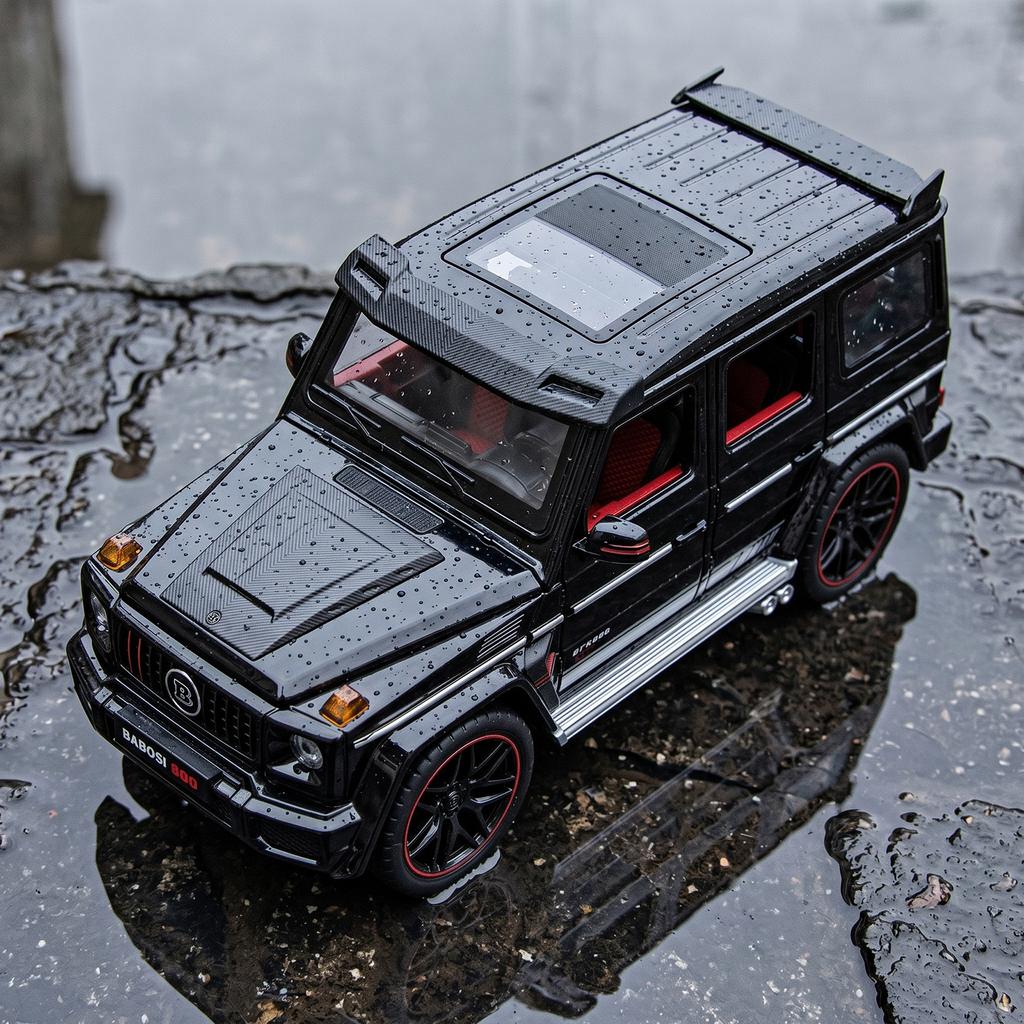 Спрей Версия 1:18 Mercedes Benz Bbs G800 Модифицированный Роскошный Внедорожник SUV Металлическая Литая Модель Автомобиля Звук И Свет Хобби