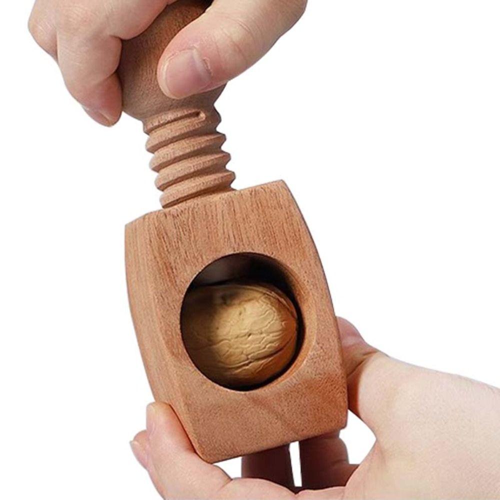 Manual Walnuts Cracker Wooden Walnut Sheller Retro Mushroom Nutcracker  Almond