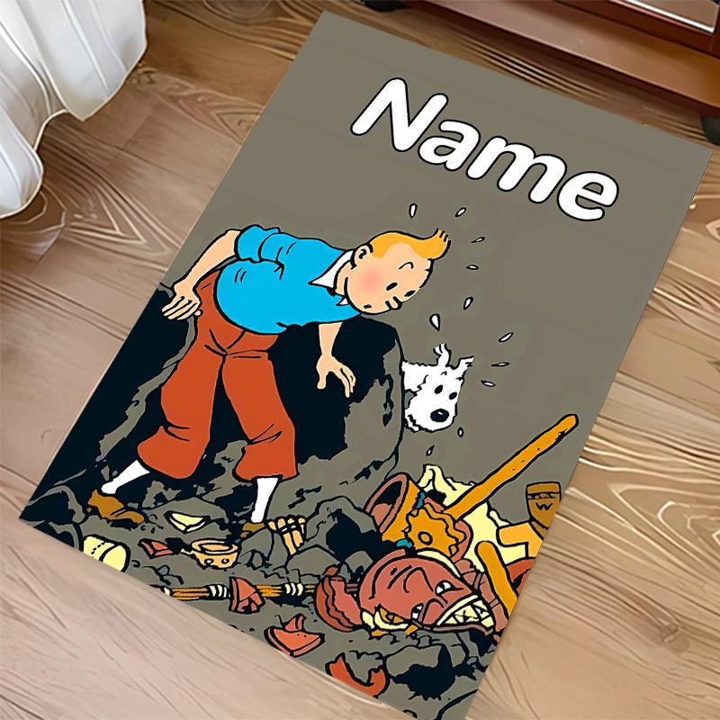 Индивидуальный ковер The Adventures of Tintin - Мягкий, Моющийся, Нескользящий коврик для помещений, Декоративный ковер для гостиной, дома и офиса