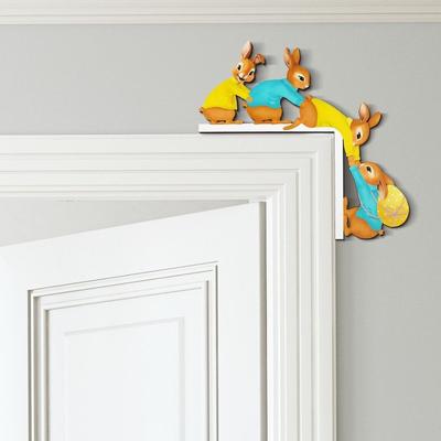 Пасхальный уголок Изделия ручной работы Декоративные рамки Деревянные кролики Украшения для интерьера дома Подарки