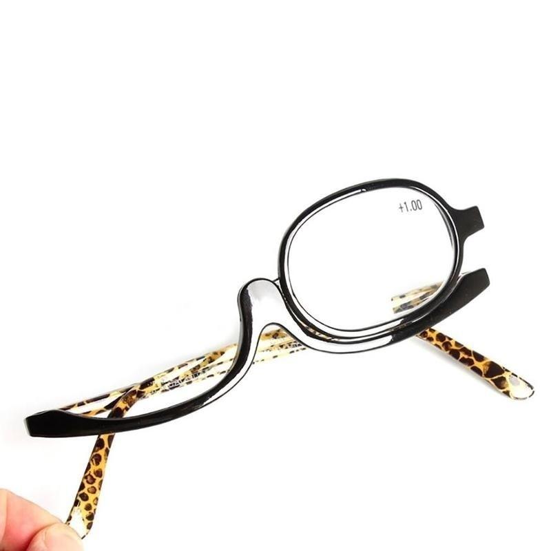 Вращающиеся на 180° женские очки для макияжа, складные очки для чтения, косметические увеличительные очки