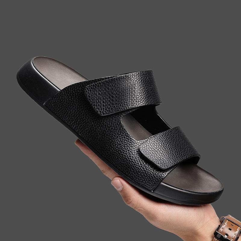 Beach Comfortable Flats Slides Casual Shoes Wading Aqua Shoes Metal Buckle Summer Men Slippers Indoor Outdoor Half Drag Sandals