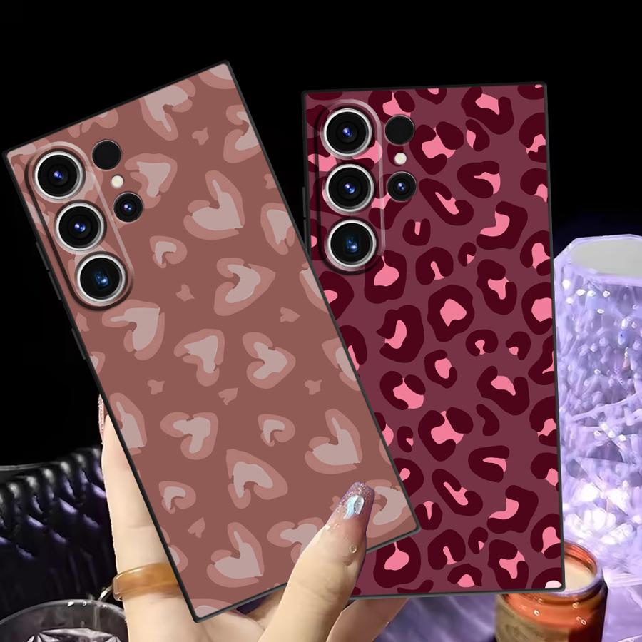 Чехол для телефона Funda для Samsung Galaxy S25 S10 S9 S21 FE S20 Ultra S26 S23 S24 Plus Note 20 8 9 10 Леопардовый принт