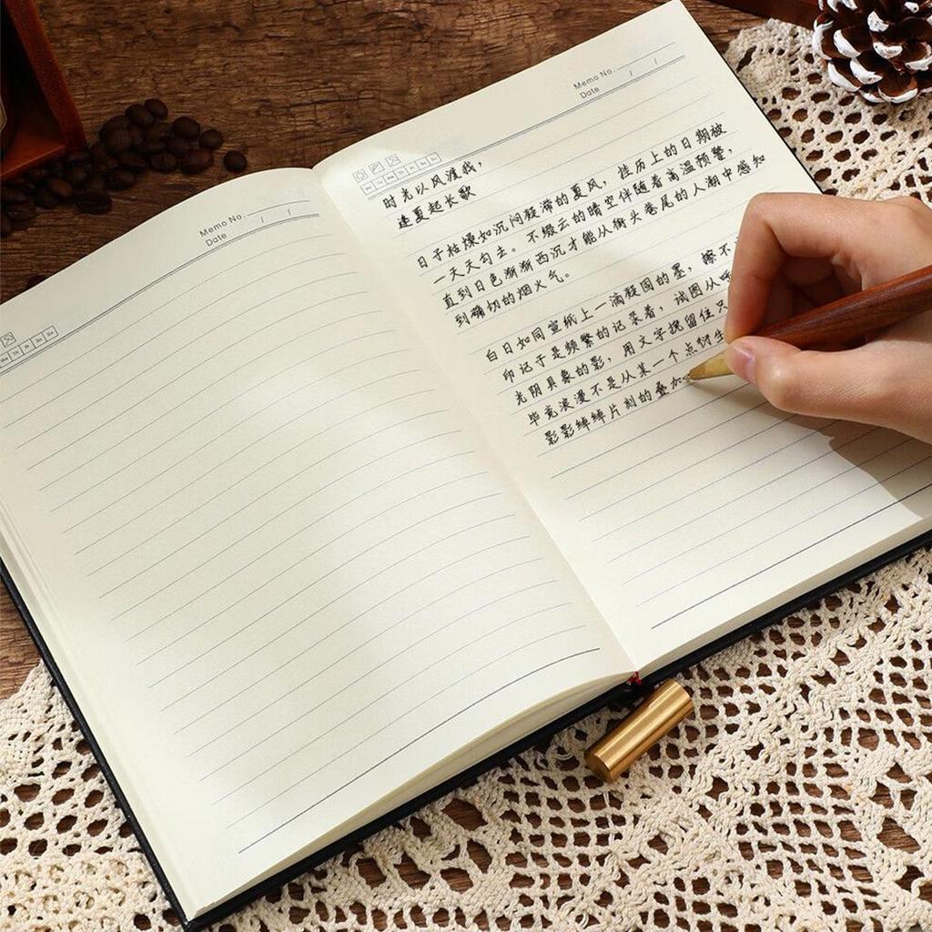 A5 Leather Student Subject Notebook, Diary, Lined Pages, Business Meeting Record Book, Notepad, Travel Log, 120 Sheets 240 Pages