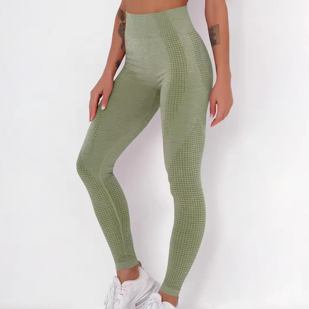 Бесшовные леггинсы для йоги с высокой талией, женские спортивные штаны для тренировок, бега, пуш-ап, леггинсы для фитнеса и спортзала, колготки