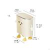 Creative Trash Can Dustbin with Lid Lightweight 12L Rubbish Container Cute Garbage Bin for Office