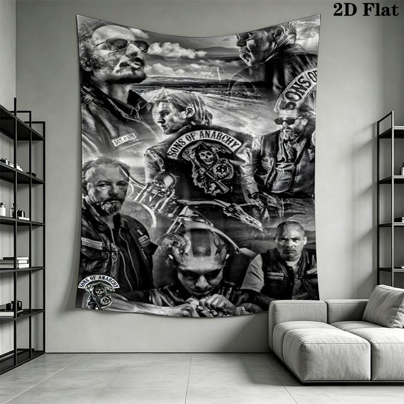 Son Anarchy Mc Emblem Threepiece Set 1 Duvet Cover 2 Pillowcase Without Core Duvet Cover And Pillowcase Christmas Birthday Gift Bedding Set