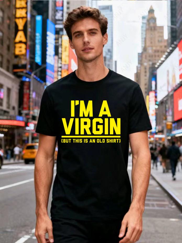 Same As The American TV Series I'm A VIRGIN Fun Text Short Sleeved Funny Niche American Retro