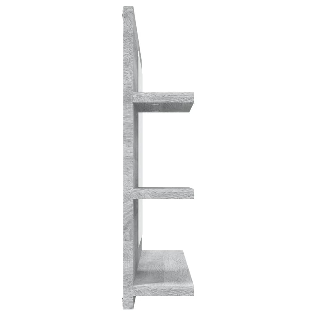 Minimalistischer Badezimmerspiegel mit seitlichem Ablagefach, Bade- und Duschspiegel, wandmontierter Schminkspiegel, 60x10,5x45 cm