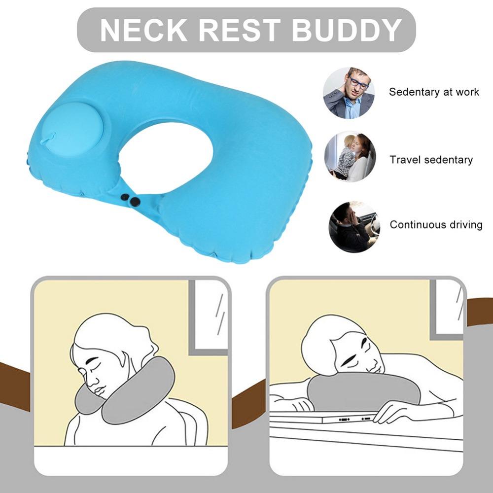 Portable Inflatable Airplane Neck Pillow Travel Pillows Cervical Vertebr Pillow U-Shape