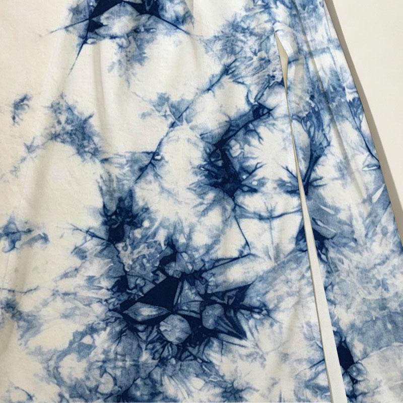 High-Waisted Tie-Dye Split Skirt for Women,Lightweight Simple Commute Style Ideal for Daily Wear,Casual Outings & Beach Vacation