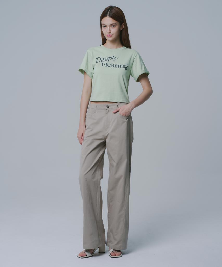 WAARFORWOMAN W1147 Cotton Straight Pants_Beige