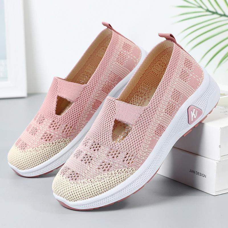 Women's Summer Breathable Slip-On Shoes - Comfortable Old Beijing Style