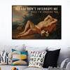 Funny Words Art Prints Please Don't Interrupt Me While I'm Ignoring You Canvas Painting Cheeky Wall Art Slogan Art Home Decor