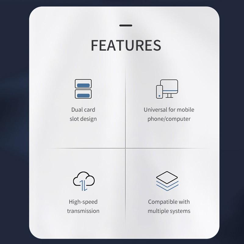 Type C Micro Sd Card Reader Type C To Usb Otg Adapter 6 In 1 USB 3.0 TF Card USB Flash Drive Type C Card Reader