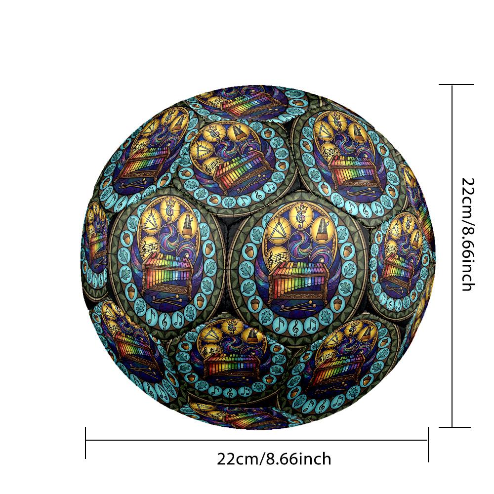 Music Nature Harmony Round Football Size 5 Adult Ball Suitable for Training Matches and Outdoor Team.