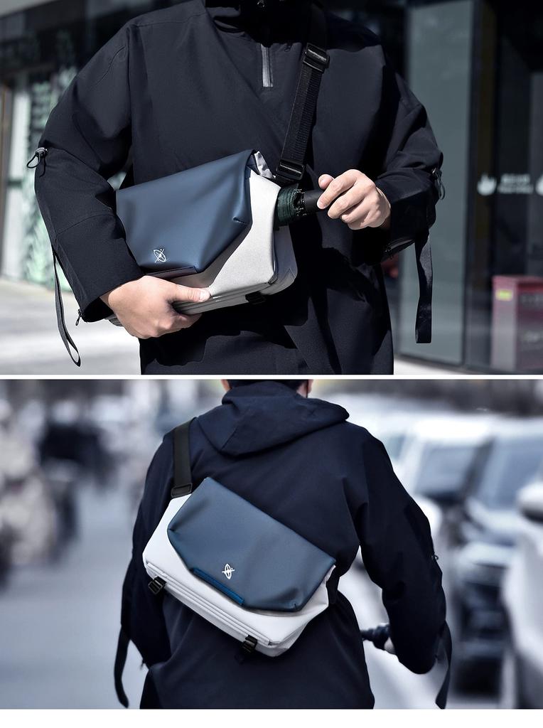 FSDWG Shoulder Bag Crossbody Messenger Bag Shoulder Bag Waterproof 2way Commuting to School Travel Outdoors Men's