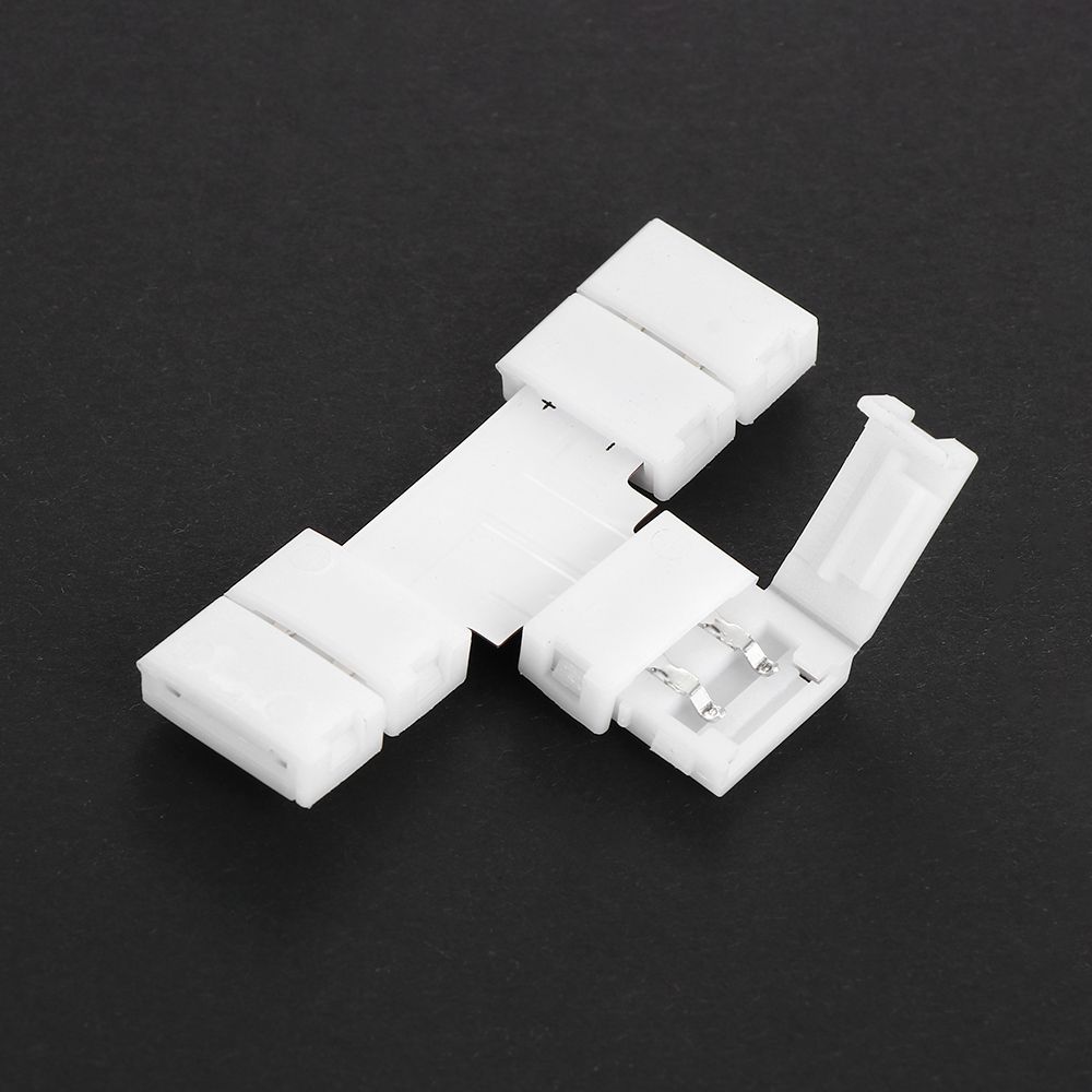 1/5/10Pcs New Clip-on Coupler Solderless 2Pin PCB LED Strip Connector 8mm 10mm