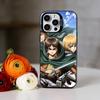 Anime Attack on Titan Phone Case For iPhone 17,16,15,14,13,12,11 Plus,Pro Max,XS,Colorful Silver Phone case Funda Cover