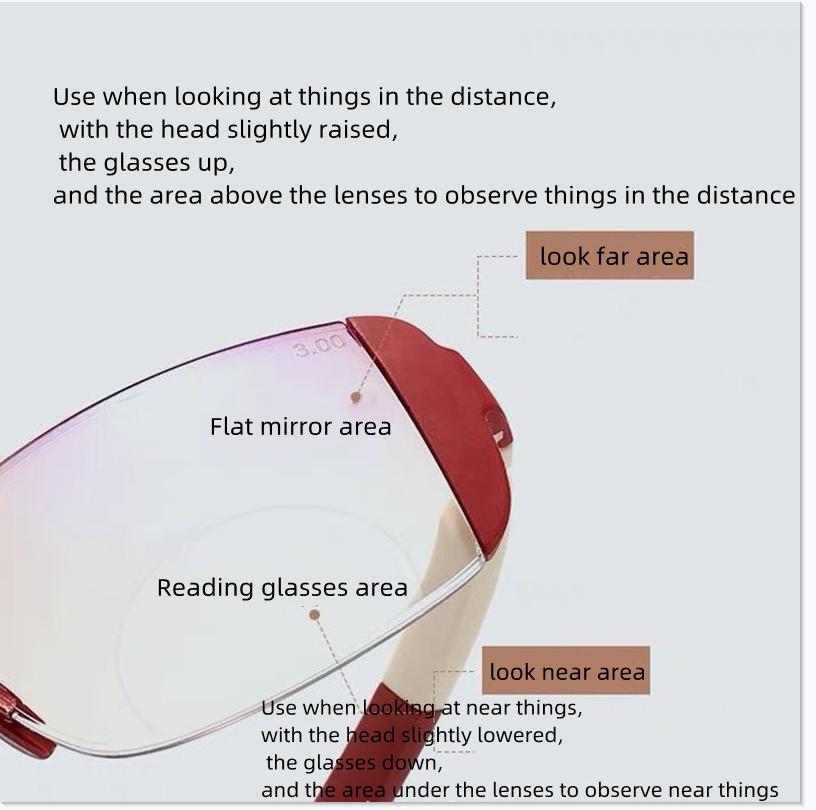 Умные очки для чтения с двойной подсветкой и защитой от синего света с ромбовидной огранкой и большой оправой