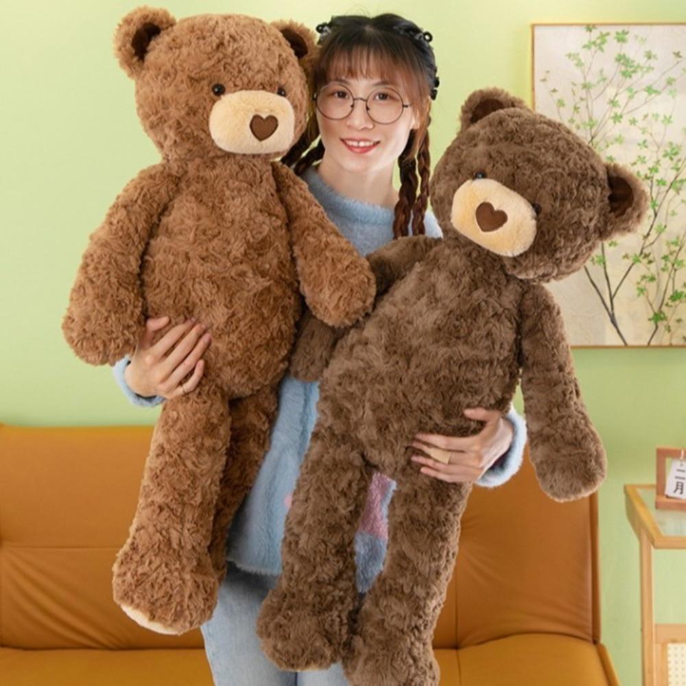 Heart Plush Bear Doll Stuffed Stuffed Animal Pillow Sleep Pillow Bear Plush Toy  Sofa Decoration