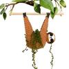 Animal Plant Holder Sloth Crochet Plant Hanger For Succulent Pot Plant Hanger Macrame Crochet Planter Macrame Planter Supplies