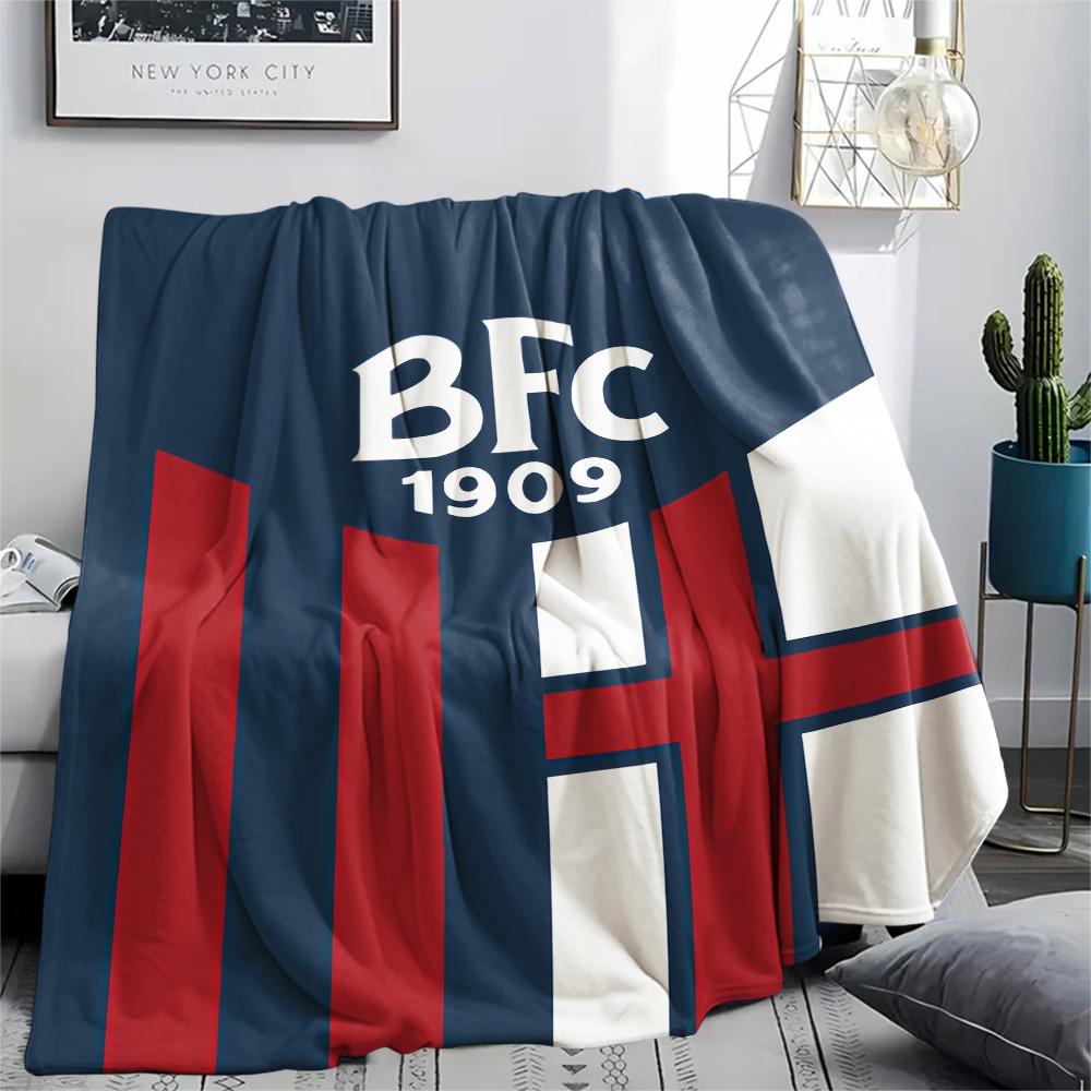 Bologna FC 1909 pattern Flannel Blanket, High quality Comfortable for All Seasons, Home Decor, Warmth and Comfort, Perfect for Gifts.