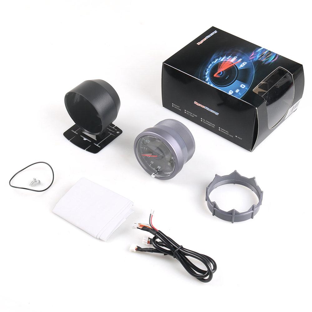 Dynoracing 60MM Voltage Gauge Black Face Voltmeter with Amber & White Lighting 8-18V Car Meter