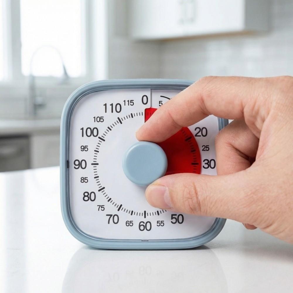 120 Minutes Countdown Alarm Clock Self-Discipline Kitchen Timer Visual Timer Time Management Tool