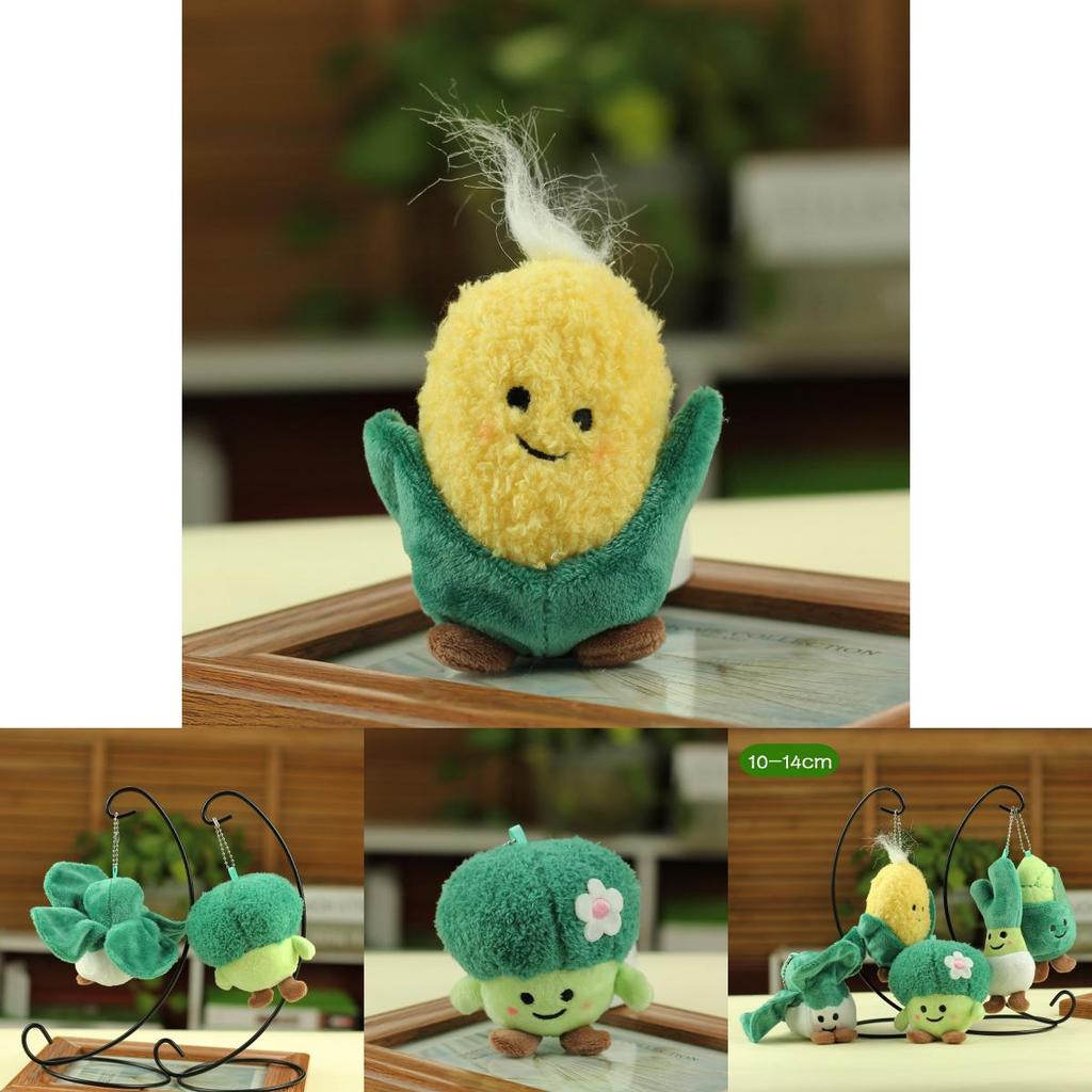 And Adorable Vegetable Fruit Plush Toys Broccoli Cabbage Corn Green Onion Realistic Stuffed Dolls