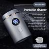 Portable Rechargeable Men's Electric Beard Shaver - Compact Travel Design