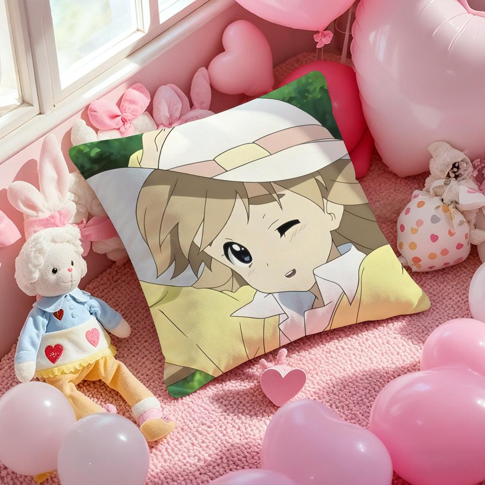 Милый Аниме K-K-ON Классический Чехол на Подушку с Принтом Наволочка для Гостиной Диванной Подушки и Декора Спальни