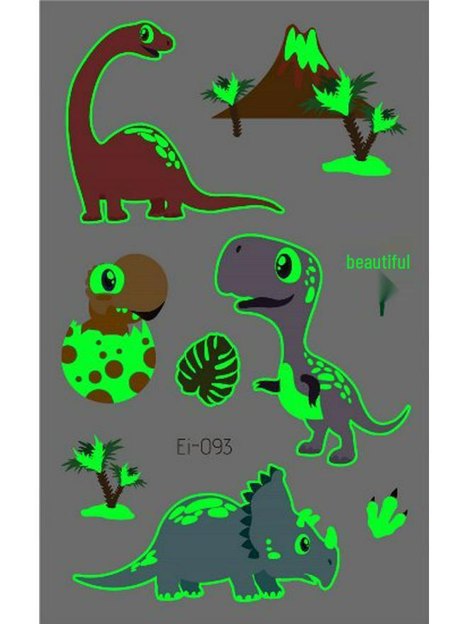 Светящиеся в темноте тату-наклейки динозавров для детей - Веселье для вечеринок и костюмов