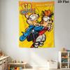 Spirou Faith Wall Tapestry Aesthetic Wall Hanging Printed Fabric Blanket Decorative Tapestries for Bedroom Living Room Home Decor