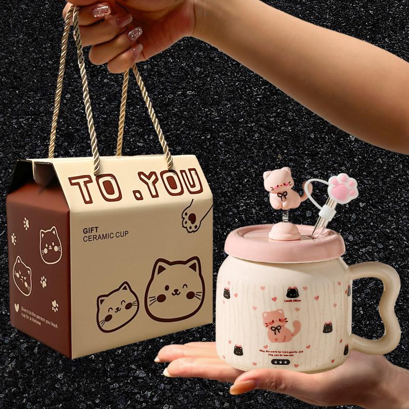 Турецкий керамический набор для латте с блюдцем - Ретро-кружка в подарочной коробке