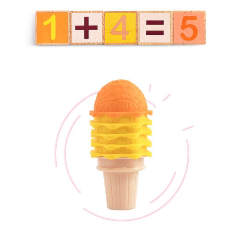 Plastic Pretend Play Food Toy Interactive Math Learning Toy Kids Ice Cream Play Set  Kids Children