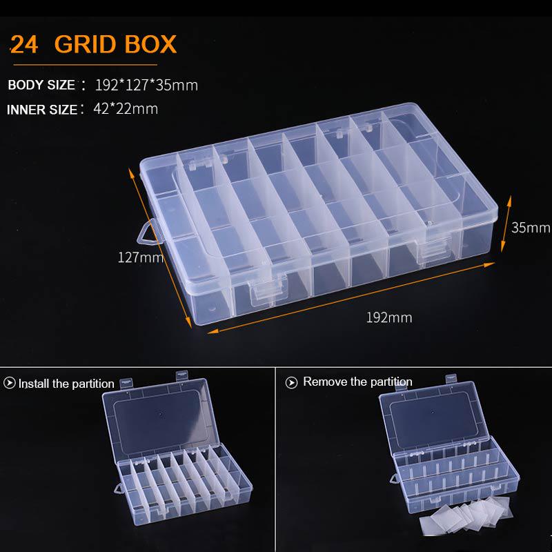 Органайзер Vogue 6-36 ячеек, пластиковая коробка для хранения бусин, регулируемый контейнер, популярный витринный шкаф для сережек, отделение для ювелирных изделий, держатель для винтов