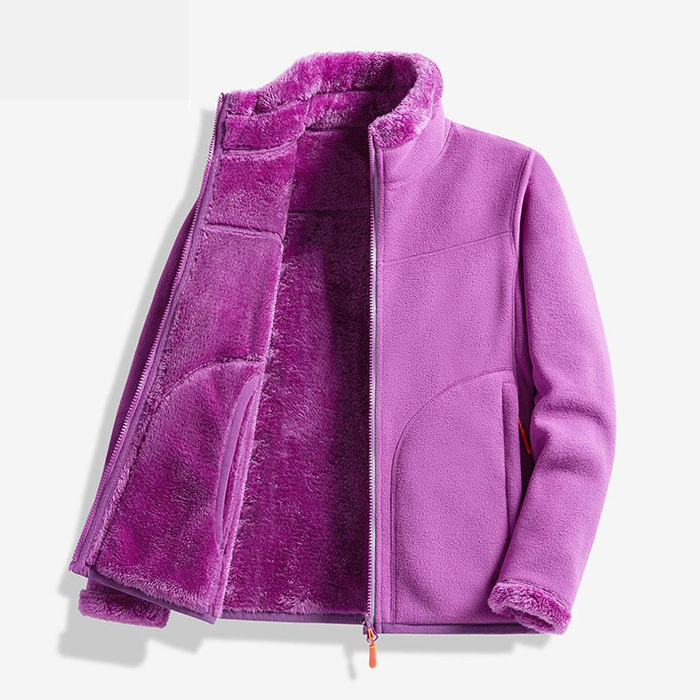 Women's Velvet Autumn Winter Clothes Thick Jacket Coat For Women Outdoor Coral Fleece