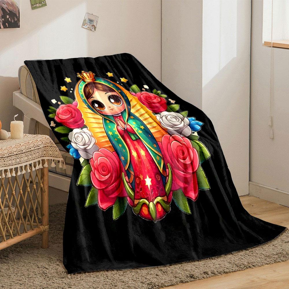 Cute Princess Surrounded by Roses print blanket soft and cozy perfect for the living room bed sofa or a nap,gift