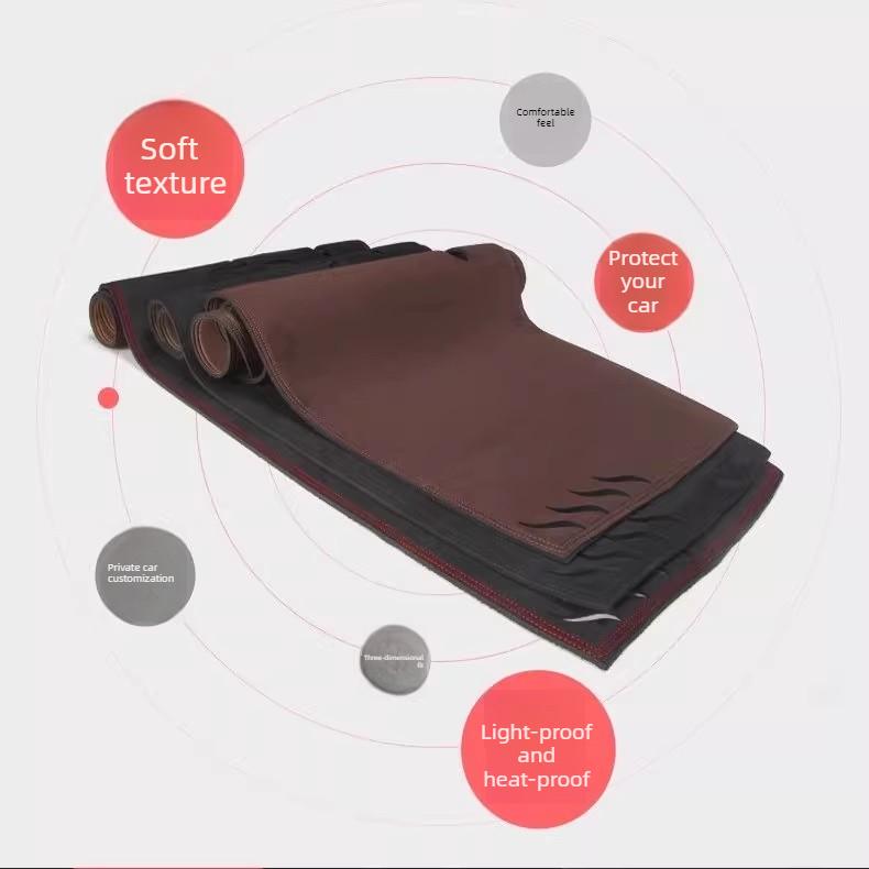 Fit For Zeekr 7X New Version Right Hand Drive Dashboard Sunshade Pad Heat Insulation Anti Sun Leather Mat Car Interior Parts