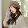 Женская осенне-зимняя модная универсальная вязаная шапка, удобная теплая ворсовая шапка