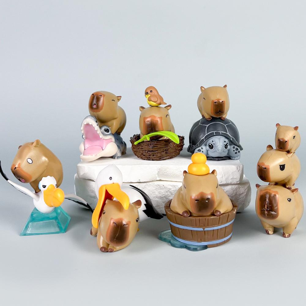 Коллекционная фигурка капибары ПВХ Милая мультяшная игрушка для подарка и демонстрации