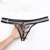 Модные мужские стринги, сексуальные однотонные эластичные соблазнительные U-образные выпуклые трусы с низкой талией