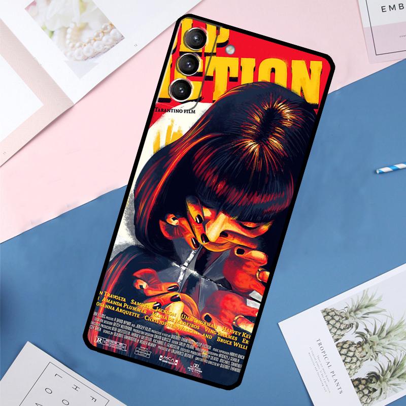 Чехол с постером фильма «Криминальное чтиво» для Samsung Galaxy S24 Ultra S21 S22 S23 S25 Ultra S9 S10 Plus S20 FE S25 FE Задняя крышка